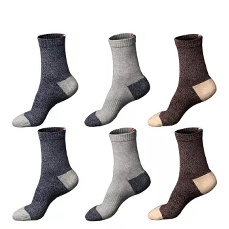 Towel bottom, midsole, men's socks, sole, heel, looped socks, thick, warm, casual cotton socks, men's