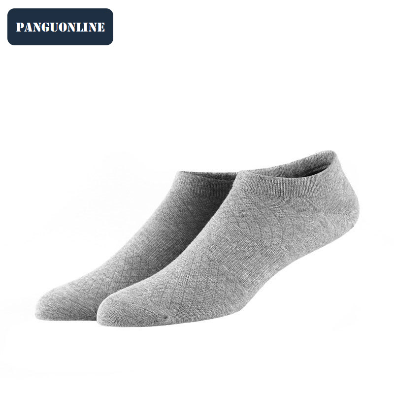 Boneless Socks Short Socks Men's Summer Mesh 200 Needle Solid Color Casual Socks Men's Solid Color Boat Socks Short Tube Men's Socks